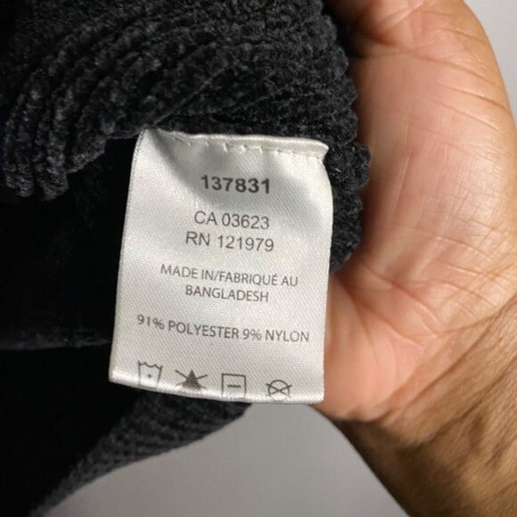 Projek Raw Men's Black Velour 1/4 Zip Pullover Knit Sweater - Picture 6 of 8